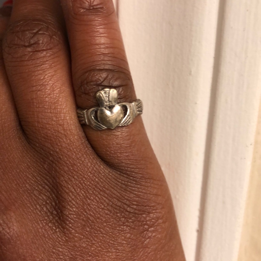 Silver Claddagh Irish Ring! - image 1